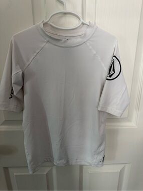 Volcom Lido Solid Short Sleeve Surf Shirt White - Sun Protection Swimwear